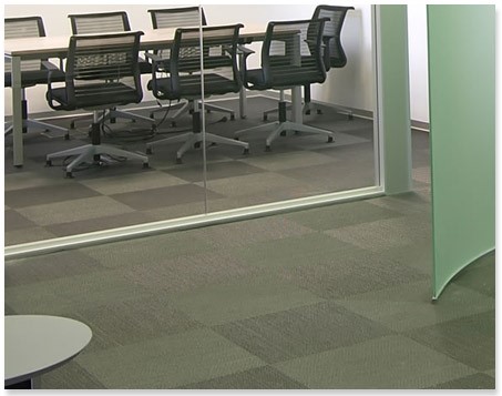 Commercial Carpet Tiles in an Office